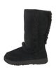 UGG Suede Fur Trim Boots
