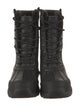 UGG Leather Fur Trim Lace-Up Boots