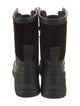 UGG Leather Fur Trim Lace-Up Boots