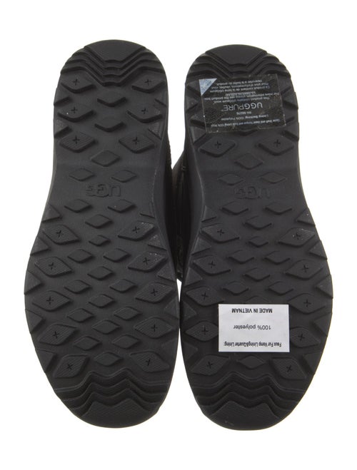 UGG Leather Fur Trim Lace-Up Boots