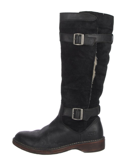 UGG Suede Leather Trim Embellishment Riding Boots