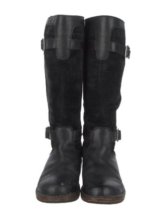 UGG Suede Leather Trim Embellishment Riding Boots