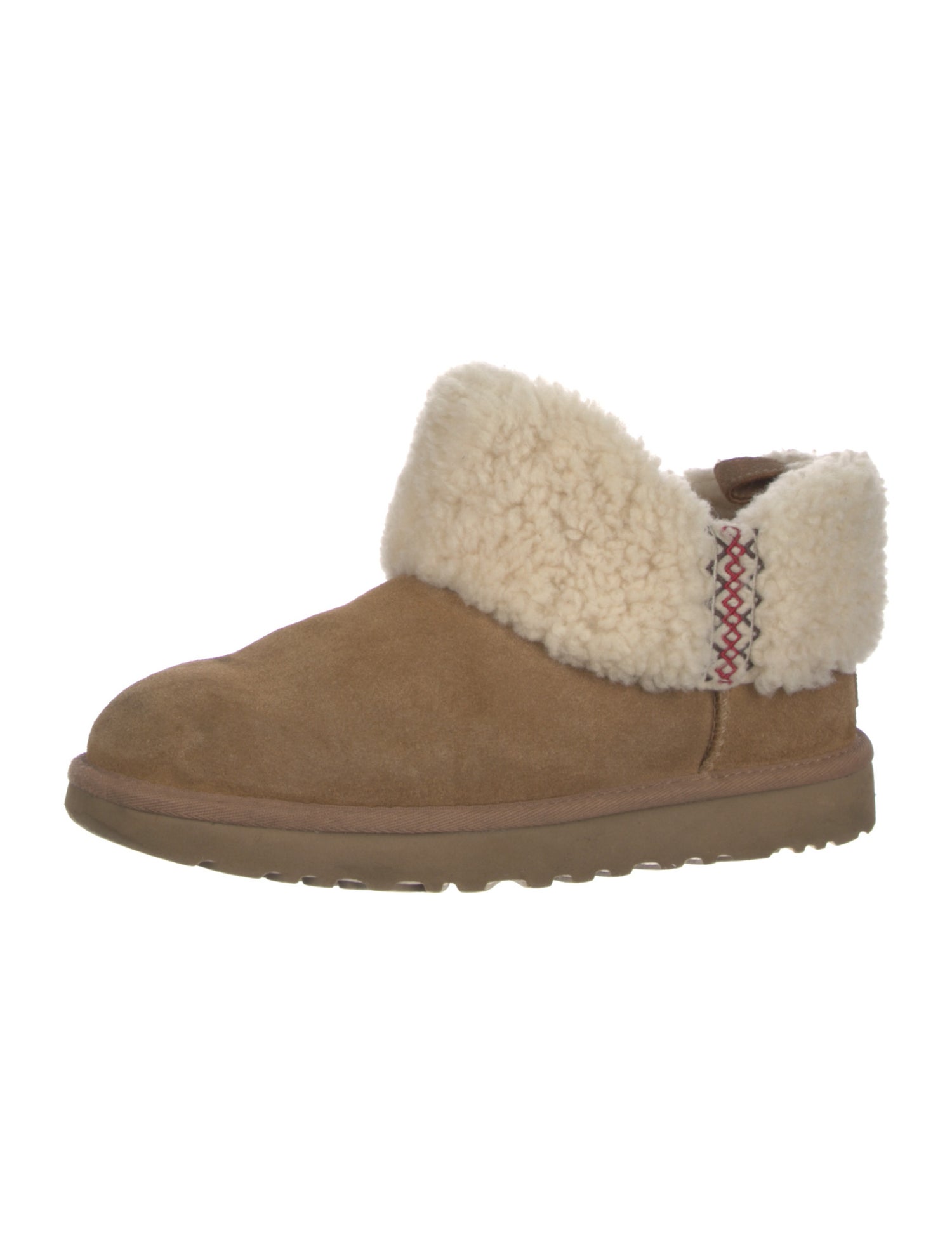 UGG Suede Colorblock Pattern Boots