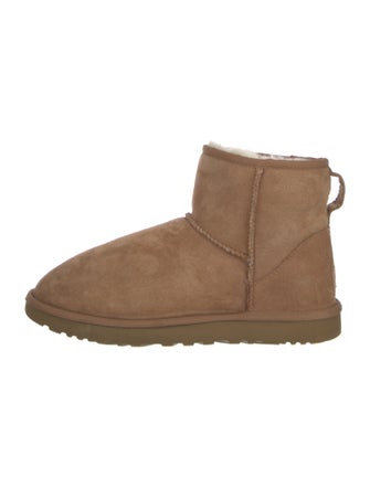 UGG Suede Fur Trim Boots