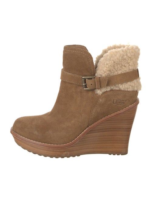 UGG Suede Fur Trim Boots