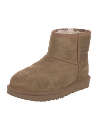 UGG Suede Fur Trim Boots