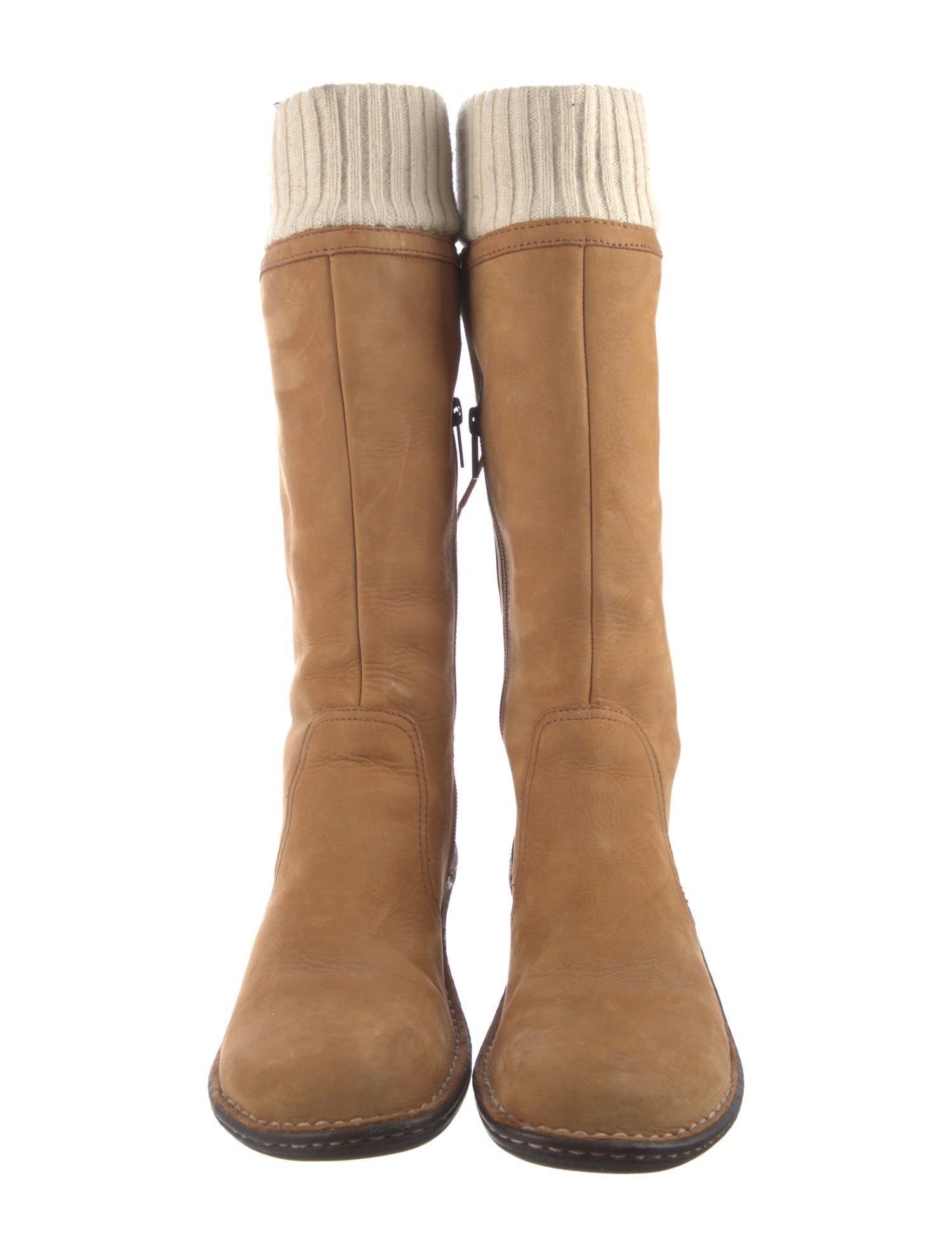 UGG Suede Whipstitch Trim Lace-Up Boots