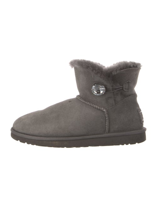 UGG Suede Crystal Embellishments Lace-Up Boots
