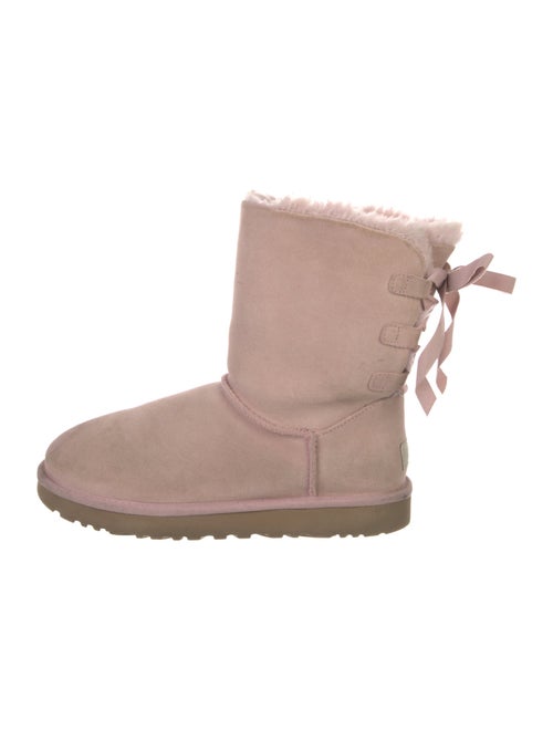 UGG Suede Bow Accents Lace-Up Boots