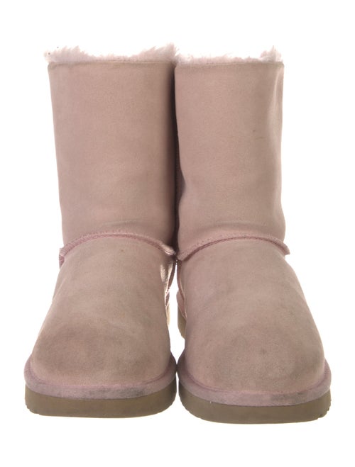 UGG Suede Bow Accents Lace-Up Boots