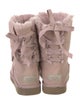 UGG Suede Bow Accents Lace-Up Boots