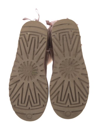 UGG Suede Bow Accents Lace-Up Boots