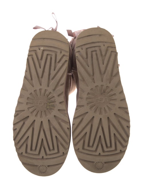UGG Suede Bow Accents Lace-Up Boots