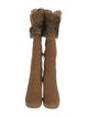 UGG Suede Faux Fur Trim Boots