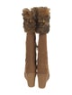 UGG Suede Faux Fur Trim Boots