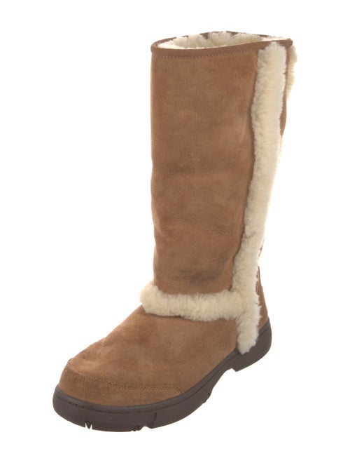 UGG Suede Fur Trim Boots