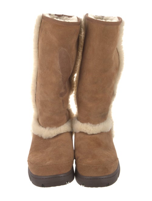 UGG Suede Fur Trim Boots