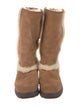 UGG Suede Fur Trim Boots