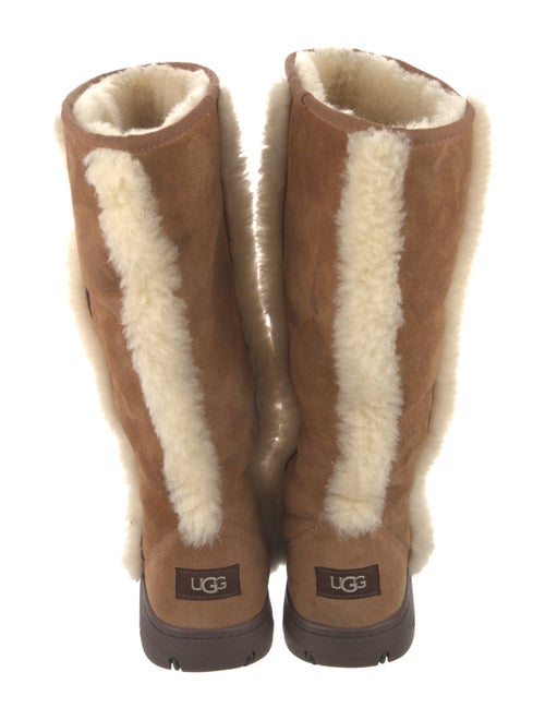 UGG Suede Fur Trim Boots
