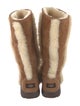 UGG Suede Fur Trim Boots