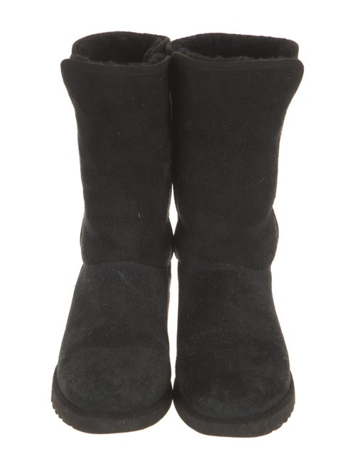 UGG Suede Fur Trim Boots