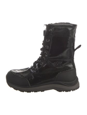 UGG Patent Leather Lace-Up Boots