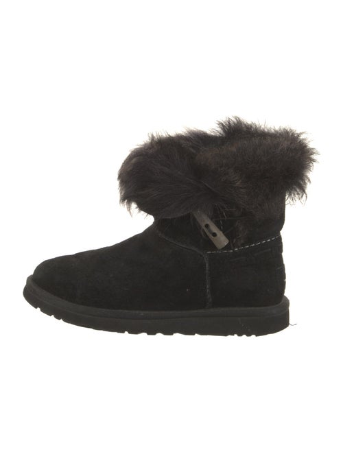 UGG Suede Fur Trim Boots