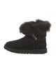 UGG Suede Fur Trim Boots