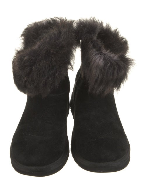 UGG Suede Fur Trim Boots
