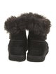 UGG Suede Fur Trim Boots