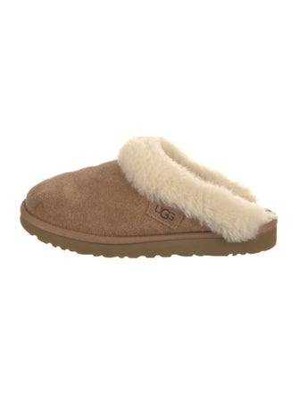 UGG Suede Fur Trim Mules