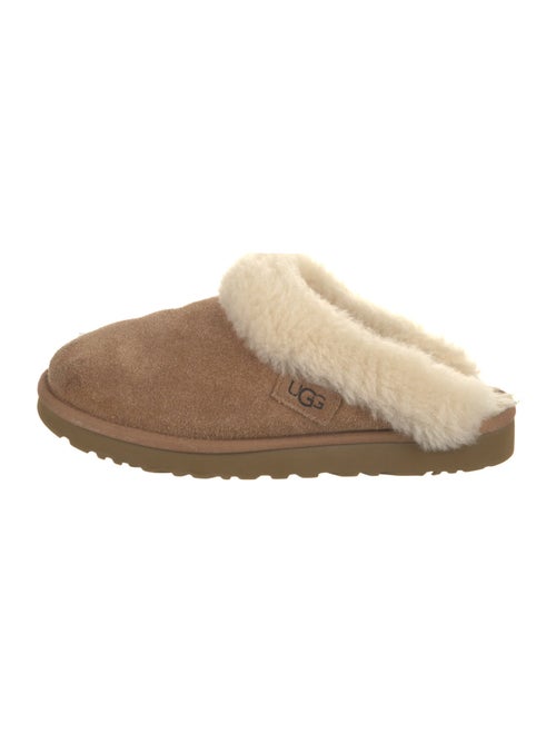 UGG Suede Fur Trim Mules