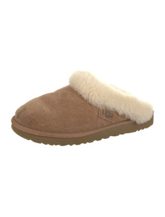 UGG Suede Fur Trim Mules