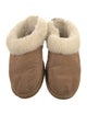 UGG Suede Fur Trim Mules