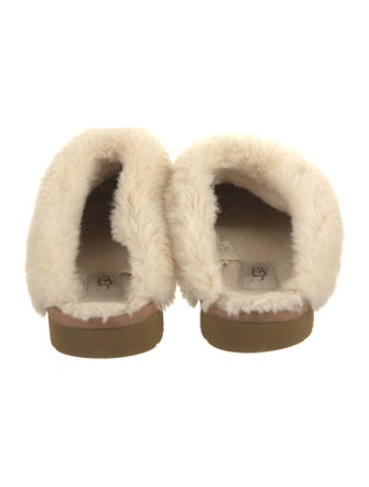 UGG Suede Fur Trim Mules