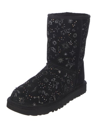 UGG Suede Crystal Embellishments Boots