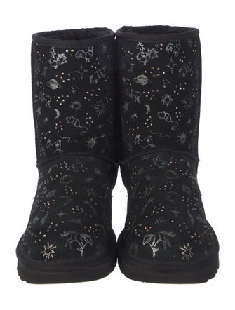 UGG Suede Crystal Embellishments Boots