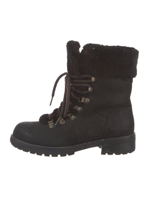 UGG Suede Leather Trim Embellishment Combat Boots