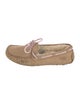UGG Suede Fur Trim Moccasins