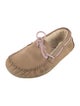 UGG Suede Fur Trim Moccasins