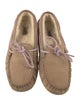 UGG Suede Fur Trim Moccasins