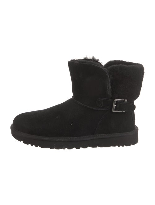 UGG Suede Fur Trim Boots