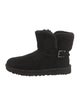 UGG Suede Fur Trim Boots