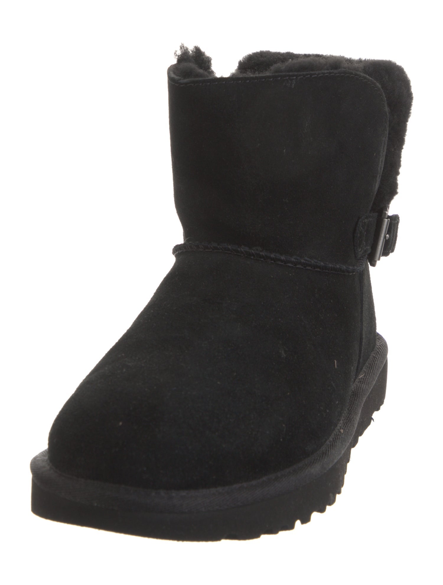 UGG Suede Fur Trim Boots