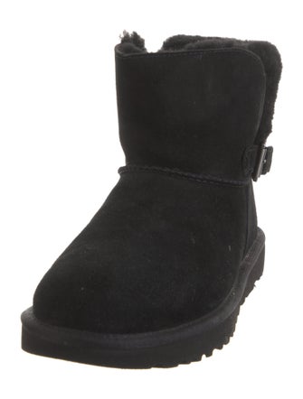 UGG Suede Fur Trim Boots
