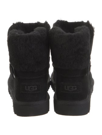 UGG Suede Fur Trim Boots