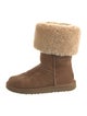 UGG Suede Fur Trim Boots