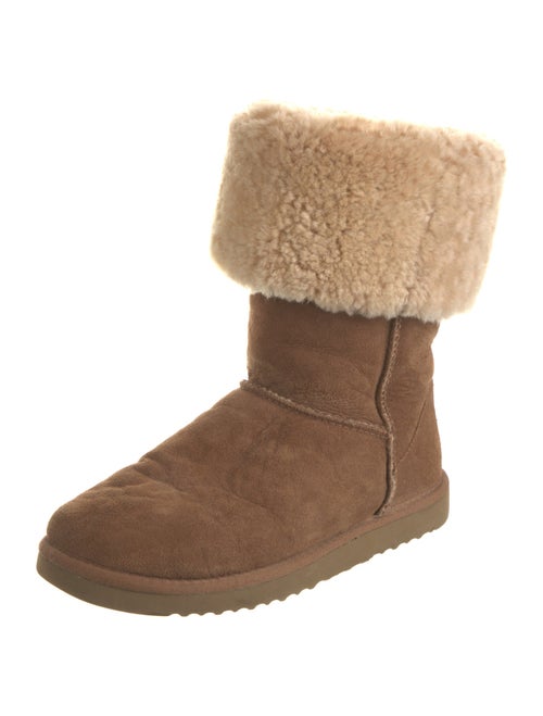 UGG Suede Fur Trim Boots