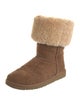 UGG Suede Fur Trim Boots