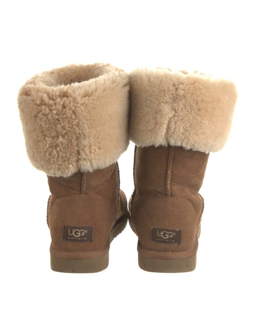 UGG Suede Fur Trim Boots